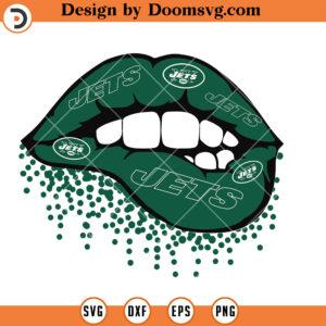 New York Jets Dripping Sexy Lips SVG, Jets NFL Football Team SVG Files For Cricut