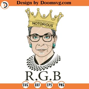 Notorious RGB SVG, Justice Ruth Bader Ginsburg SVG