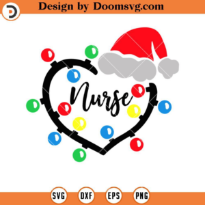 Nurse Christmas SVG, Christmas Light Nurse SVG, Nurse Christmas Shirt SVG