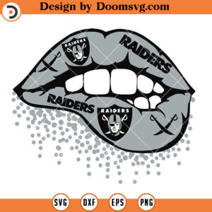 Oakland Raiders Sexy Lips SVG, Football Team SVG Files For Cricut