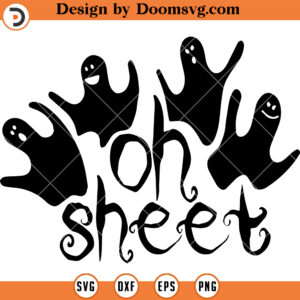 Oh Sheet SVG, Ghost Halloween Silhouette SVG