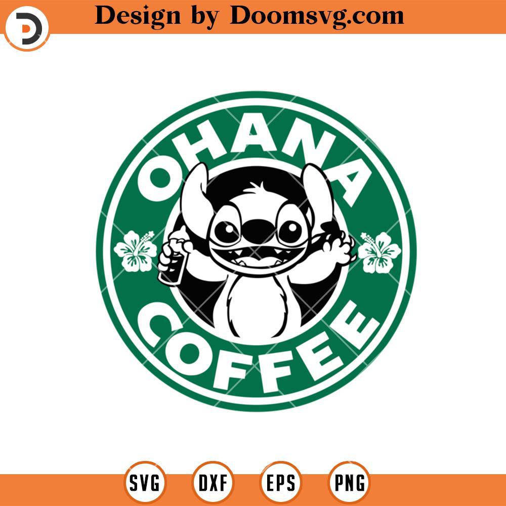 Ohana Coffee SVG, Coffee Stitch Disney SVG, Coffee SVG - Doomsvg