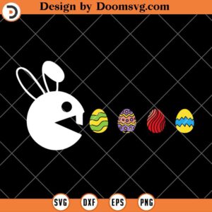 Pac Man Bunny Easter SVG, Funny Gamer Easter Shirts SVG