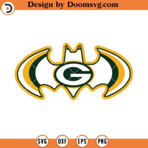 Packers Batman Logo SVG, Green Bay Packers SVG, NFL Football Team SVG Files For Cricut