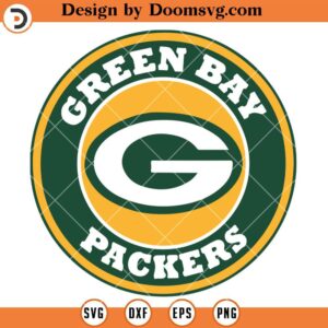 Packers Circle Logo SVG, Green Bay Packers SVG, NFL Football Team SVG Files For Cricut