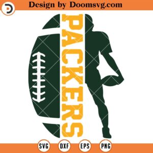 Packers Half Ball Logo SVG, Green Bay Packers SVG, NFL Football Team SVG Files For Cricut