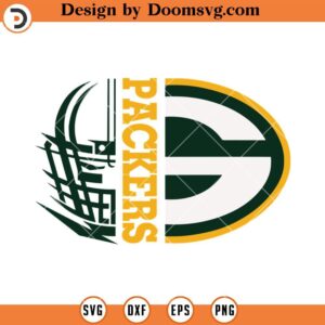 Packers Half Logo SVG, Green Bay Packers SVG, NFL Football Team SVG Files For Cricut