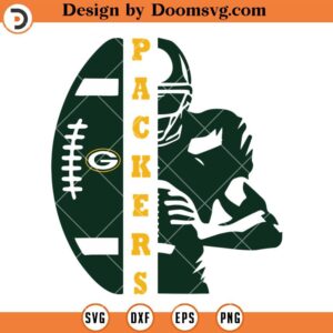 Packers Half Player Logo SVG, Green Bay Packers SVG, NFL Football Team SVG Files For Cricut