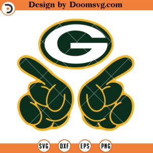 Packers Hands Logo SVG, Green Bay Packers SVG, NFL Football Team SVG Files For Cricut