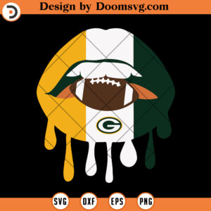 Packers Lips Logo SVG, Green Bay Packers SVG, NFL Football Team SVG Files For Cricut