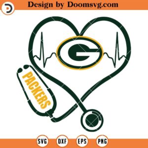 Packers Stethoscope SVG, Green Bay Packers SVG, NFL Football Team SVG Files For Cricut