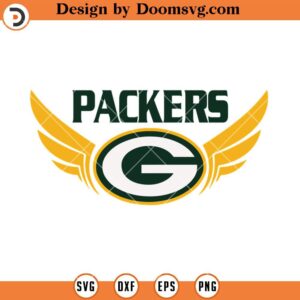 Packers Wings Logo SVG, Green Bay Packers SVG, NFL Football Team SVG Files For Cricut