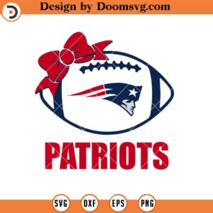 Patriots Girly Ball SVG, New England Patriots SVG, Football Logo Files SVG