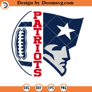 New England Patriots SVG, Patriots Half Ball SVG, NFL Football Team SVG Files For Cricut