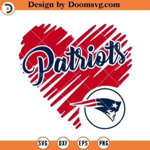 New England Patriots Logo SVG, Patriots Heart SVG, Football Logo Files SVG