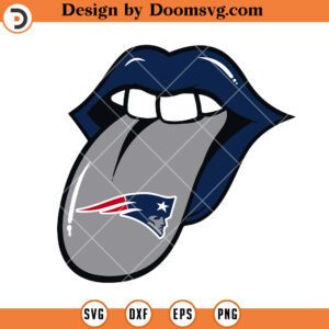 New England Patriots SVG, Patriots Lips Logo NFL Football Team SVG Files For Cricut