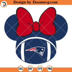 New England Patriots SVG, Patriots Minnie SVG, NFL Football Team SVG Files For Cricut