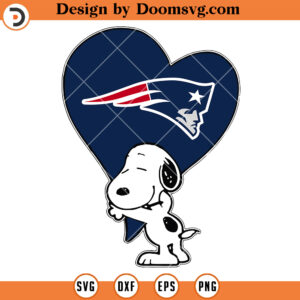 New England Patriots SVG, Patriots Snoopy Heart SVG, NFL Football Team SVG Files For Cricut