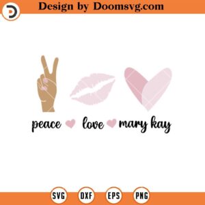 Peace Love Mary Kay SVG, Black Man SVG, Afro Woman SVG