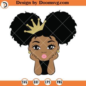 Peekaboo Girl With Puff Afro Ponytails SVG, Cute Black African American Kids SVG, African American SVG