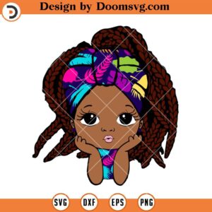 Peekaboo Girl With Puff Afro Ponytails SVG, Cute Black African American Kids SVG, African American SVG