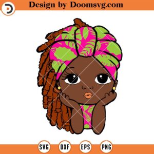 Peekaboo Girl With Puff Afro Ponytails SVG, Cute Black African American Kids SVG, African American SVG