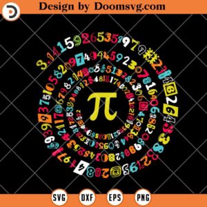 Pi Spin Math Numbers SVG, Math Teacher SVG, Pi Day SVG