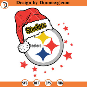 Pittsburgh Steelers Hat Santa SVG, Football SVG, NFL SVG, Pittsburgh Steelers SVG