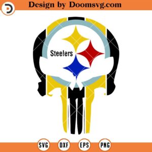 Pittsburgh Steelers Skull Logo SVG, Pittsburgh Steelers SVG, Football SVG, NFL Team SVG