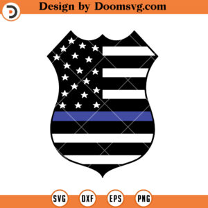 Police Badge SVG, Silhouette Police Badge SVG