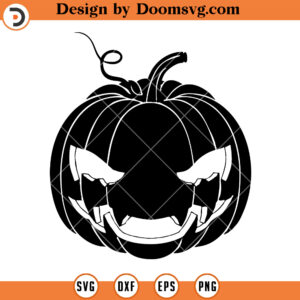 Pumpkin Face SVG, Halloween Silhouette SVG