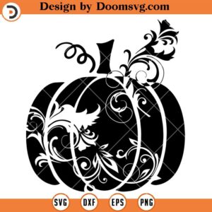 Pumpkin Silhouette SVG, Halloween SVG
