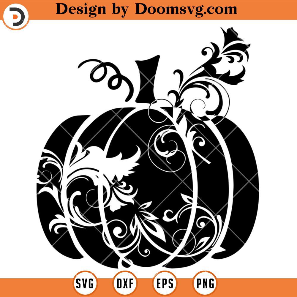 Pumpkin Silhouette SVG, Halloween SVG - Doomsvg