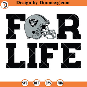 Las Vegas Raiders SVG, Raiders For Life Helmet SVG, NFL Football Team SVG Files For Cricut