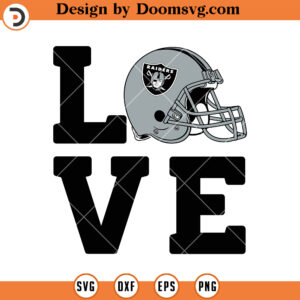 Las Vegas Raiders SVG, Raiders Love Helmet SVG, NFL Football Team SVG Files For Cricut