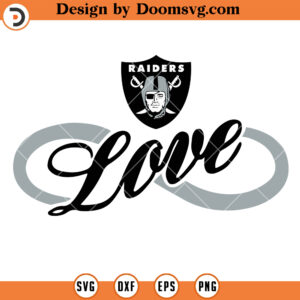 Las Vegas Raiders SVG, Raiders Love Logo SVG, NFL Football Team SVG Files For Cricut