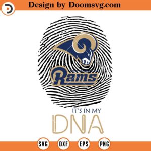 Rams It's In My DNA SVG, Los Angeles Rams SVG, NFL Football SVG File