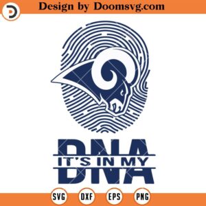 Rams It's In My DNA SVG, Los Angeles Rams SVG, NFL Football Team SVG Files For Cricut