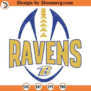 Ravens Ball Logo SVG, Baltimore Ravens SVG, NFL Football Team SVG Files For Cricut