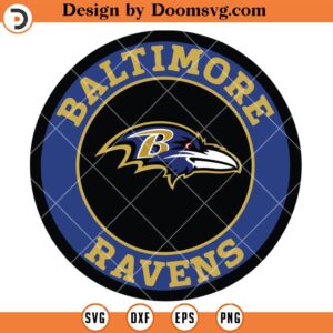 Baltimore Ravens SVG, Ravens Circle Logo SVG, NFL Football Team SVG Files For Cricut