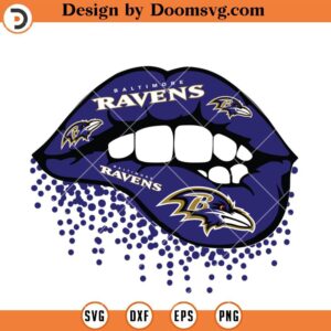 Ravens Dripping Lips SVG, Baltimore Ravens SVG, NFL Football Team SVG Files For Cricut