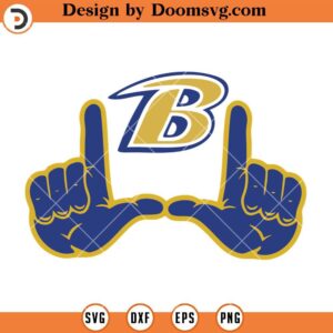 Ravens Hands Logo SVG, Baltimore Ravens SVG, NFL Football Team SVG Files For Cricut