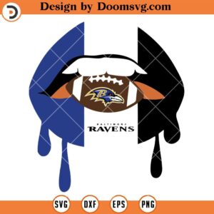 Ravens Lips Logo SVG, Baltimore Ravens SVG, NFL Football Team SVG Files For Cricut