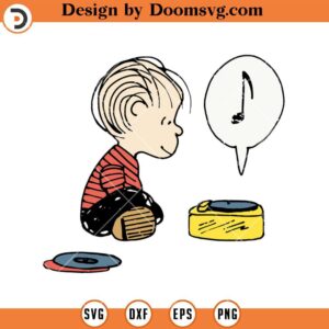 Rerun Peanuts SVG, Cartoon Linus Relaxing SVG