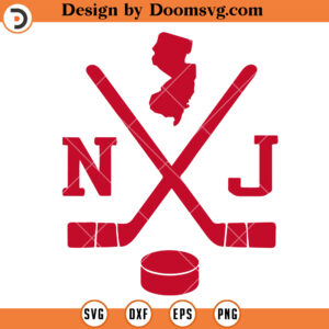 Retro New Jersey Hockey SVG, Hockey SVG Files For Cricut