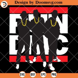 Run DMC Official Silhouette Band Music SVG, Hip Hop Music SVG