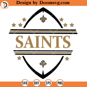 New Orleans Saints SVG, Saints Ball Name Logo SVG, NFL Football Team SVG Files For Cricut