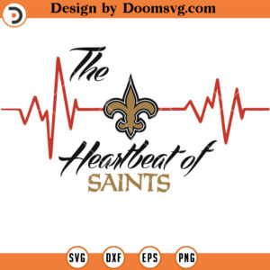 New Orleans Saints SVG, Saints Heartbeat SVG, Football NFL Football Team SVG