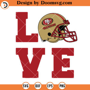 San Francisco 49er SVG, San Francisco 49ers Love SVG, NFL Football SVG