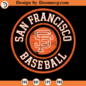 San Francisco Baseball SVG, Vintage Cali SF Baseball Badge SVG Files For Cricut